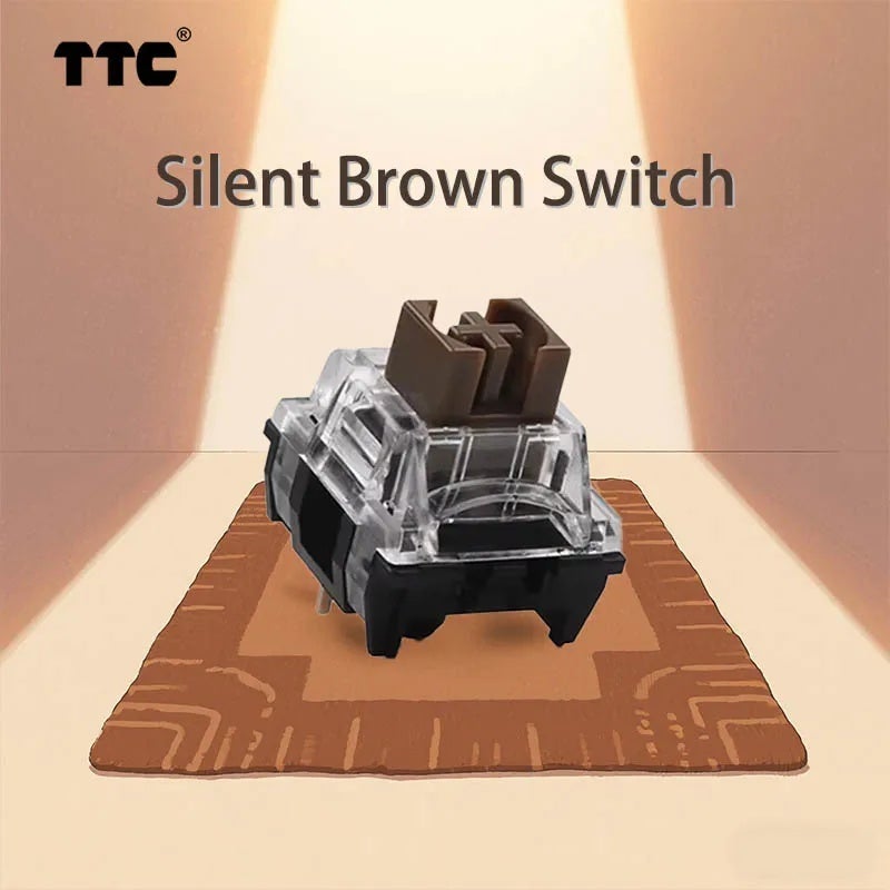 AULA TTC Silent Brown Tactile Switch, 3-Pin, Pom, Factory Lubricated, Rgb, for Aula F75 - Image 2