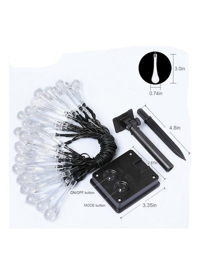 نيبمينينت شريط إضاءة مكون من 30 مصباح LED يعمل بالطاقة الشمسية أبيض - Image 3