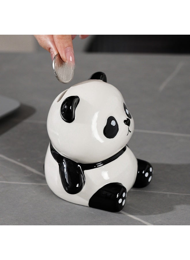 Ceramic Panda Piggy Bank – Cute Cartoon Coin Bank for Kids, Birthday Gift & Home Decor - Image 3