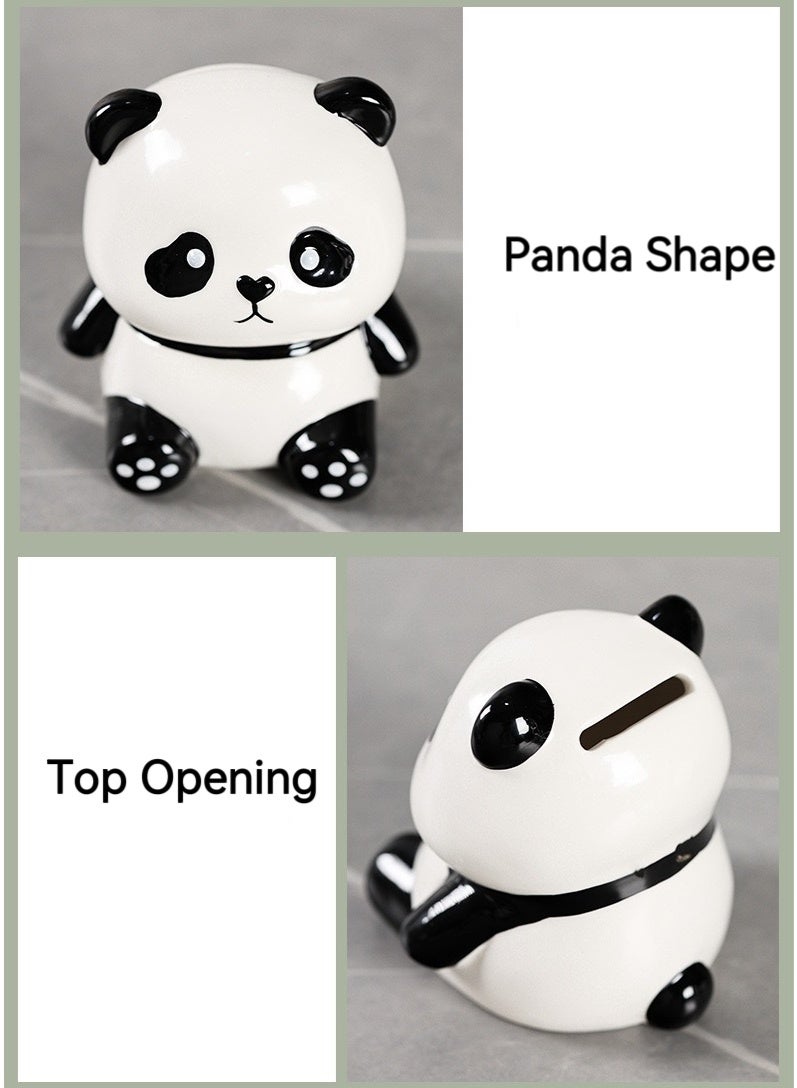 Ceramic Panda Piggy Bank – Cute Cartoon Coin Bank for Kids, Birthday Gift & Home Decor - Image 4