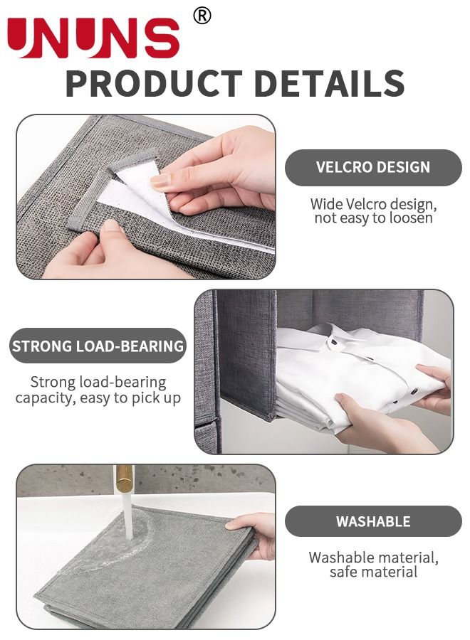 UNUNS Hanging Closet Organizer and Storage Shelves,Wardrobe Clothes Organizer Closet Shelf, Storage Organizer,5 Shelf Closet Storage with 2 Storage Drawers - Image 4