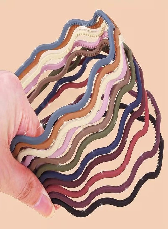 EPARTY مجموعة إي بارتي من 6 قطع من عصابات الرأس البلاستيكية غير اللامعة ذات الأسنان للنساء والفتيات (متعددة الألوان) | حلقات شعر رفيعة مانعة للانزلاق | عصابات شعر أنيقة بلون موحد مناسبة للمكتب والمدرسة وغسل الوجه والاستخدام اليومي - Image 2