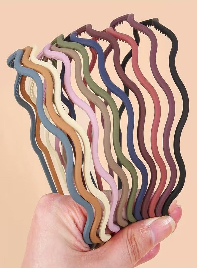 EPARTY مجموعة إي بارتي من 6 قطع من عصابات الرأس البلاستيكية غير اللامعة ذات الأسنان للنساء والفتيات (متعددة الألوان) | حلقات شعر رفيعة مانعة للانزلاق | عصابات شعر أنيقة بلون موحد مناسبة للمكتب والمدرسة وغسل الوجه والاستخدام اليومي - Image 1