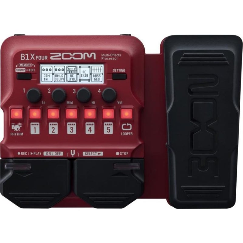Zoom B1X FOUR Bass Multi-Effects Processor with Expression Pedal - Image 1