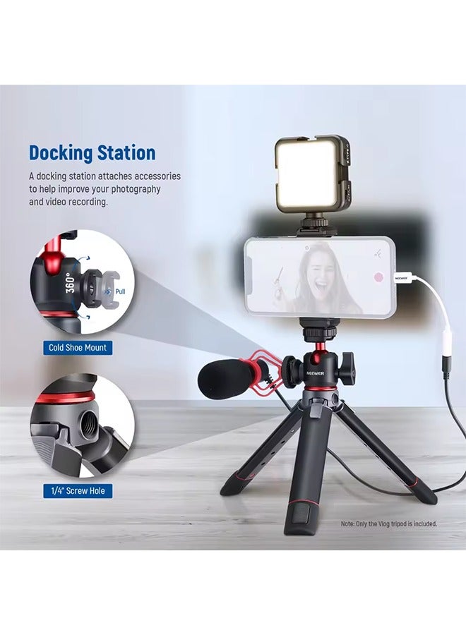 Neewer NEEWER Mini Camera Tripod with 360° Adjustable Ball Head and Accessory Shoe Extendable Vlogging Table Tripod For Camera iPhone  - Image 1