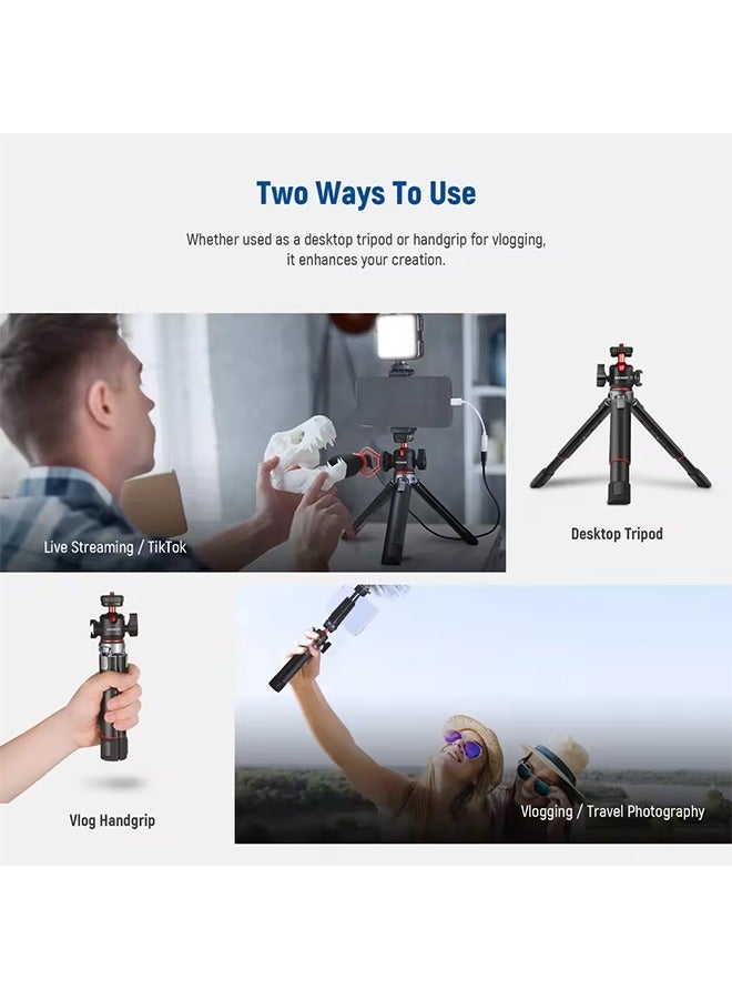 Neewer NEEWER Mini Camera Tripod with 360° Adjustable Ball Head and Accessory Shoe Extendable Vlogging Table Tripod For Camera iPhone  - Image 2