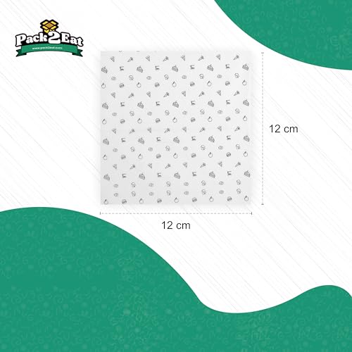 Pack2Eat Roti Wrapping Paper | Multipurpose Food Wrapping Paper | Imported Oilproof, Reusable Wrap for Food | Roti Wrap | Extra Wide 12" Food Wrapping Paper with Dispenser (30 Meters) - 100 Pcs - Image 3