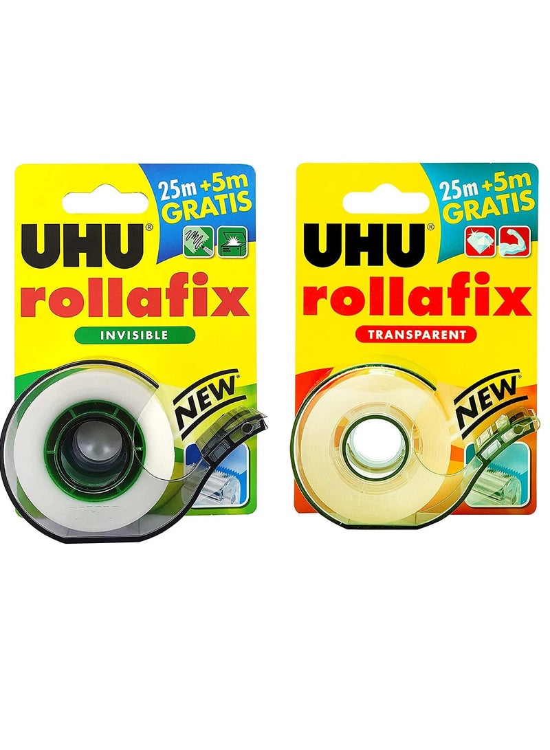 UHU شريط رولافكس بعرض 19 مم - شريط غير مرئي وشفاف - Image 1