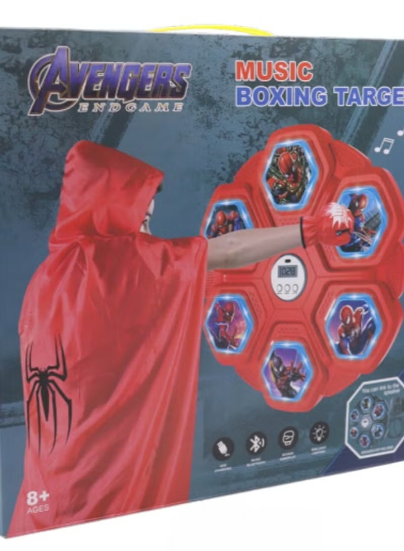 أفينجيرز لعبة بوكس ملاكمة تفاعلية سداسية بإضاءة وموسيقى – إصدار سبايدرمان للأطفال من 7 سنوات فما فوق | لعبة ترفيهية تفاعلية - Image 2