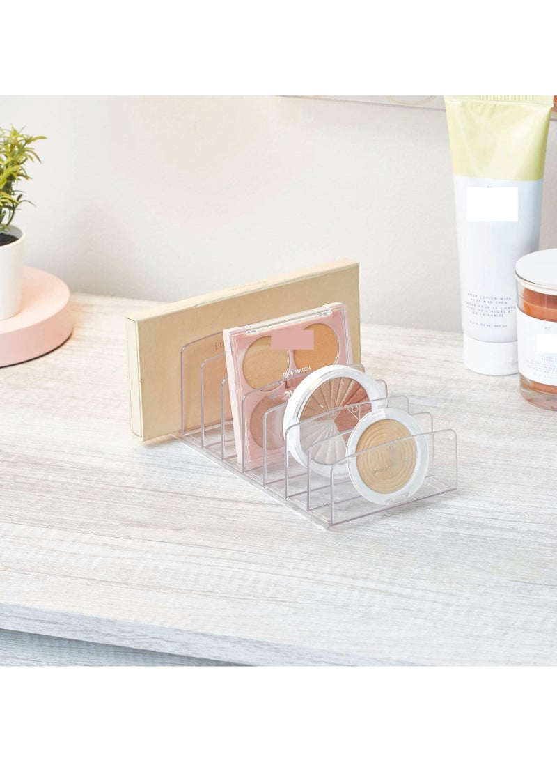 Excefore منظم صغير الحجم من الأكريليك، منظم علبة مكياج مقسمة من البلاستيك خالٍ من مادة BPA، شفاف 8 فتحات - Image 4