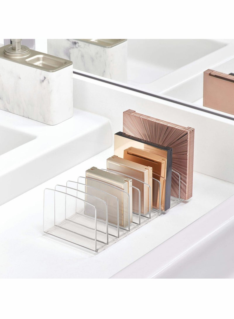 Excefore منظم صغير الحجم من الأكريليك، منظم علبة مكياج مقسمة من البلاستيك خالٍ من مادة BPA، شفاف 8 فتحات - Image 3