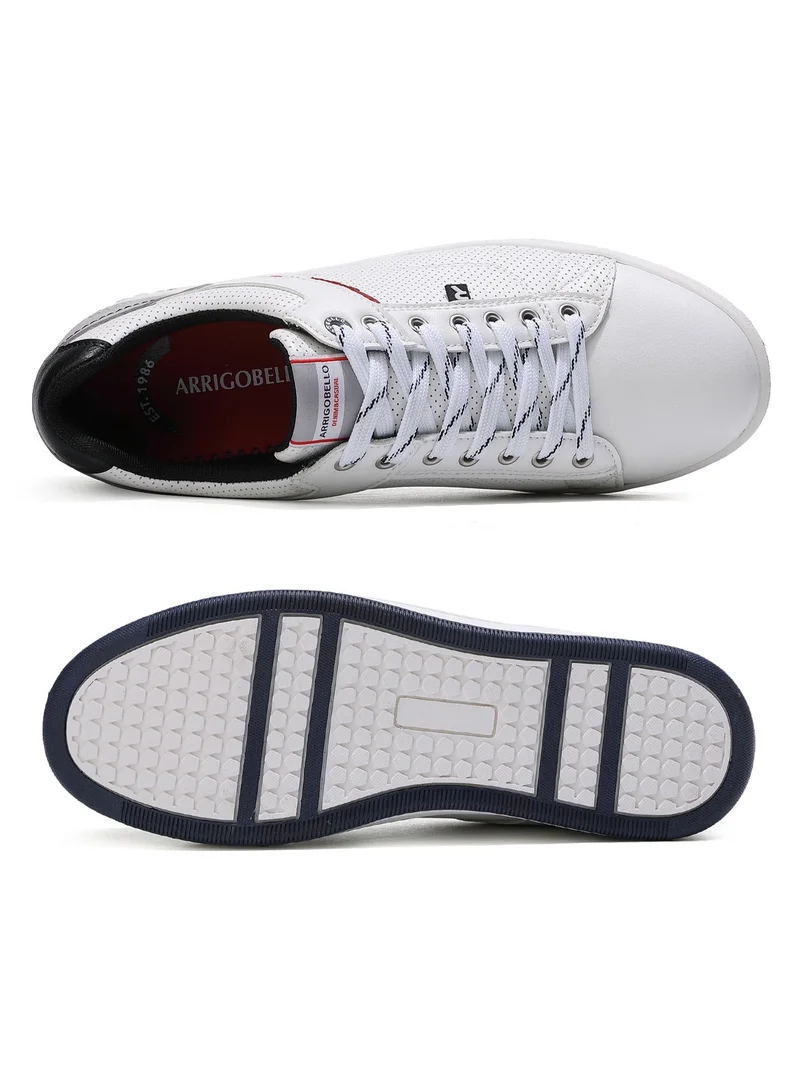 ARRIGO BELLO white ARRIGO BELLO Men's Stylish Sneakers Low Top Casual Lace-up Shoes for Daily Wear for Men | Best Price UAE