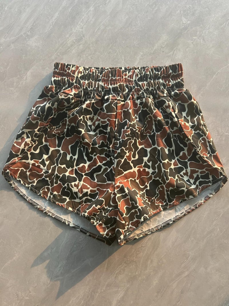 RICHTRUE Camo Boxer Shorts Women Cute Graphic Y2k Shorts Colorful Summer Bottoms 2025 Trendy (Brown02,M,Medium) - Image 5