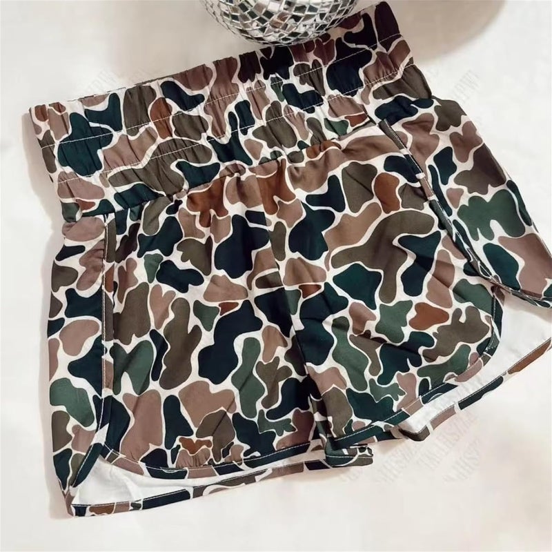 RICHTRUE Camo Boxer Shorts Women Cute Graphic Y2k Shorts Colorful Summer Bottoms 2025 Trendy (Brown02,M,Medium) - Image 2