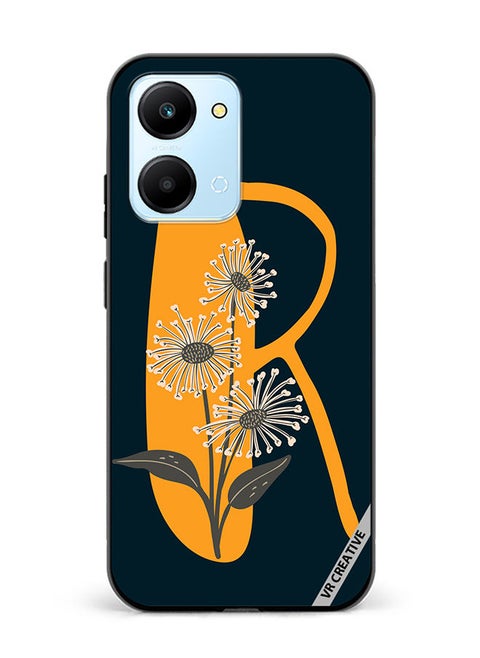 Protective Case Cover For Honor Play7T Alphabet R Design Multicolour