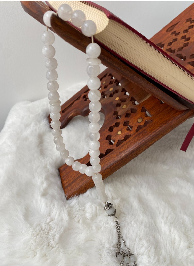 NATIVE ART GALLERY - Stone prayer beads quartz original - Image 1