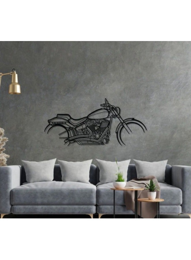 MIRFA Wooden Wall Art With Self Adhesive Base - Black (Harley Davidson Motorcycle)  - Image 3
