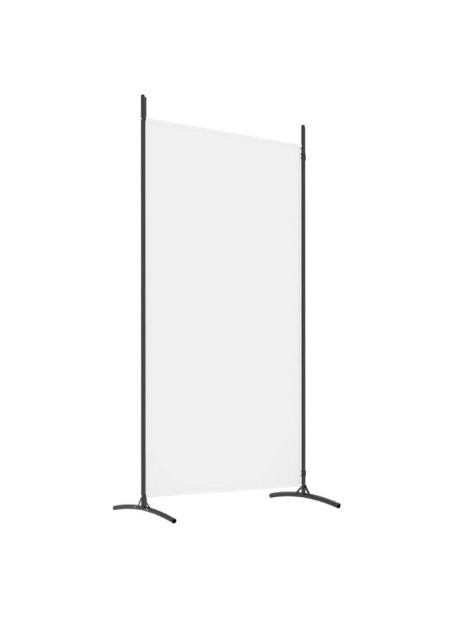 vidaxl 2-Panel Room Divider White 175x180 cm Fabric 350258 - Image 4