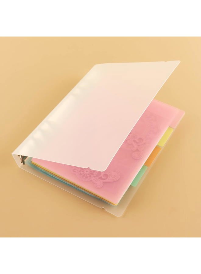 CYFUN DESIGN A5 6 Ring Binder Coveder with Snap Closure Button Storage Book Cover for 6 Hole Planner Pages Refill Insert Die Storage Book Binder - Image 4