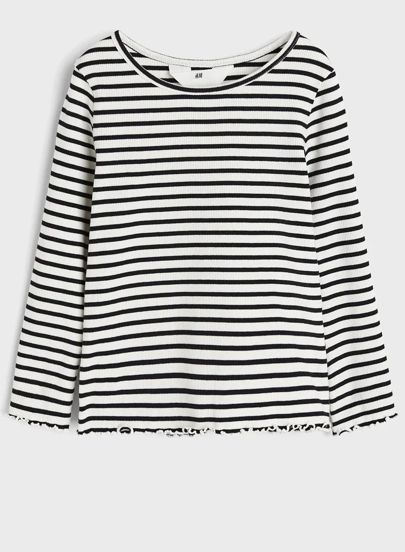 H&M Kids Ribbed Printed Top