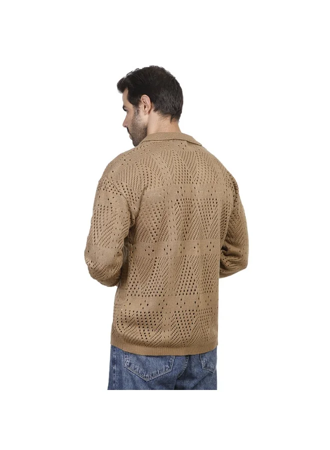 كوب سويت شيرت كاجوال رجالي بأكمام طويلة من كوب M جمل