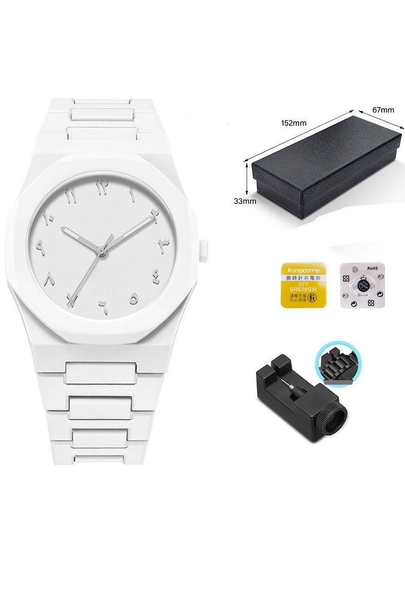 باتون Digital watch, quartz watch, individually designed watch, simple octagonal case, water resistant to 5ATM - perfect gift - Image 2
