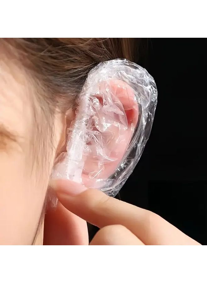 20pcs Transparent High Quality Earmuffs Elastic Shower Ear Cover Design Suitable For Bathing Dyeing Hair Salon Seamless Fit To Prevent Water From Entering Durable Material To Protect Sensitive Ears - Image 1