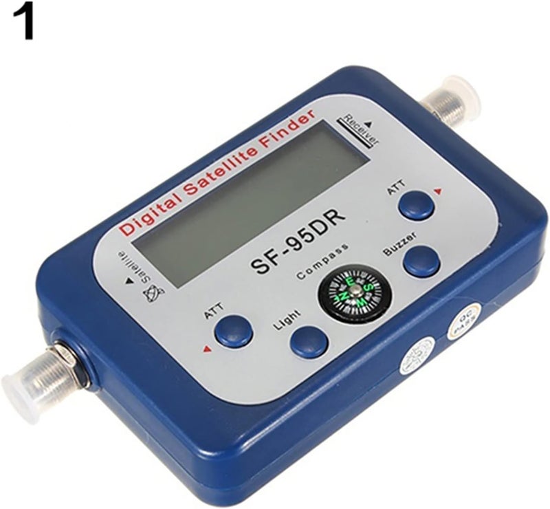 Satellite Signal Finder Meter, Portable Digital LCD Satellite Finder Signal Strength Meter Sky Dish Freesat 950-2150MHz for Adjusting Sat Dish(Blue) - Image 4