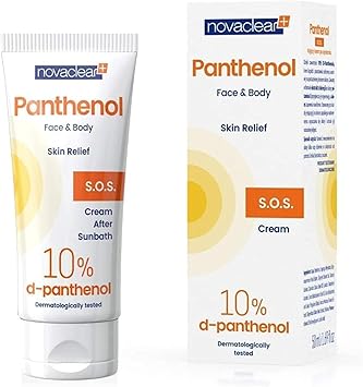 Novaclear Panthenol for Face and Body Soothing After Sun Cream 50 ml Cream with Panthenol Against Sunburn by Equalan Pharma - Image 1