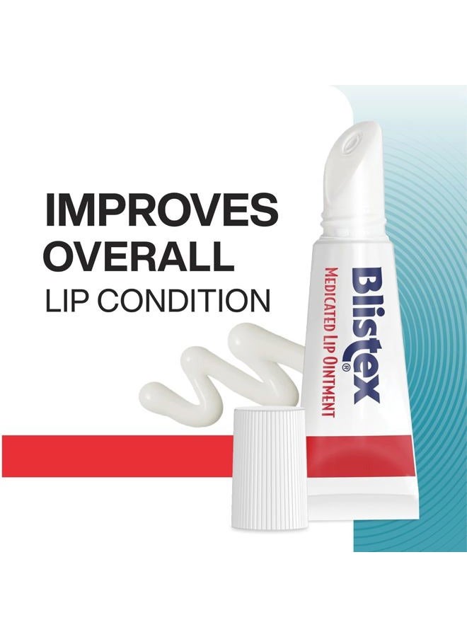 Blistex Medicated Lip Ointment, 0.21 Ounce Tube, Relieves Cold Sores & Helps Heal Dry Chapped Lips, Pain Relief from Lip Sores & Blisters, Healing Ointment, 3 Count(1 Pack) - Image 4