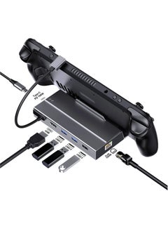 RECTO Steam Deck Dock, USB C Hub,  7 in 1 Docking Station for Steam Deck with SSD Port HDMI 2.0 4K@60Hz, Gigabit Ethernet, 3 USB and USB-C（PD100W） Charge Port Compatible with Valve Steam Deck  - Image 2