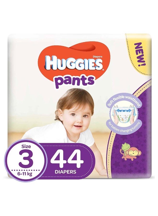 HUGGIES Baby Diaper Pants, Size 3, 6-11Kg, Pack of 44’s