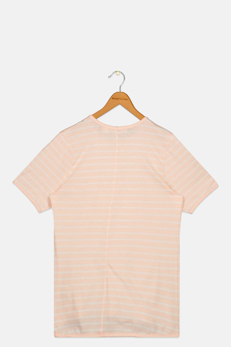 Scene & Heard Kids Boy Short Sleeves Stripe T-Shirt, Peach - Image 2