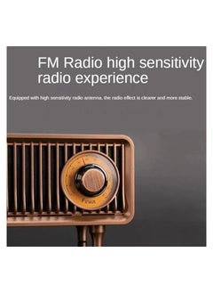 ARNOTEC MusicApollo Retro Bluetooth Speaker Memory Card U Disk AUX Retro Radio Speaker with LED Light for Computer Laptop (Wooden)  - Image 3