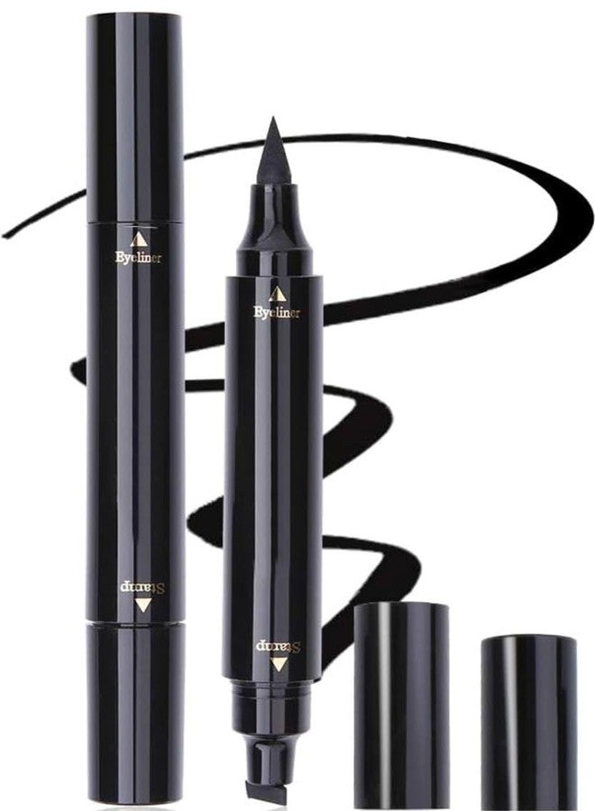 TADRUP Eyeliner Waterproof Smudgeproof Double-sided Liquid Winged Eye Liner Pen Long Lasting Eyeliner Pencil (1 PCS, BLACK) - Image 1