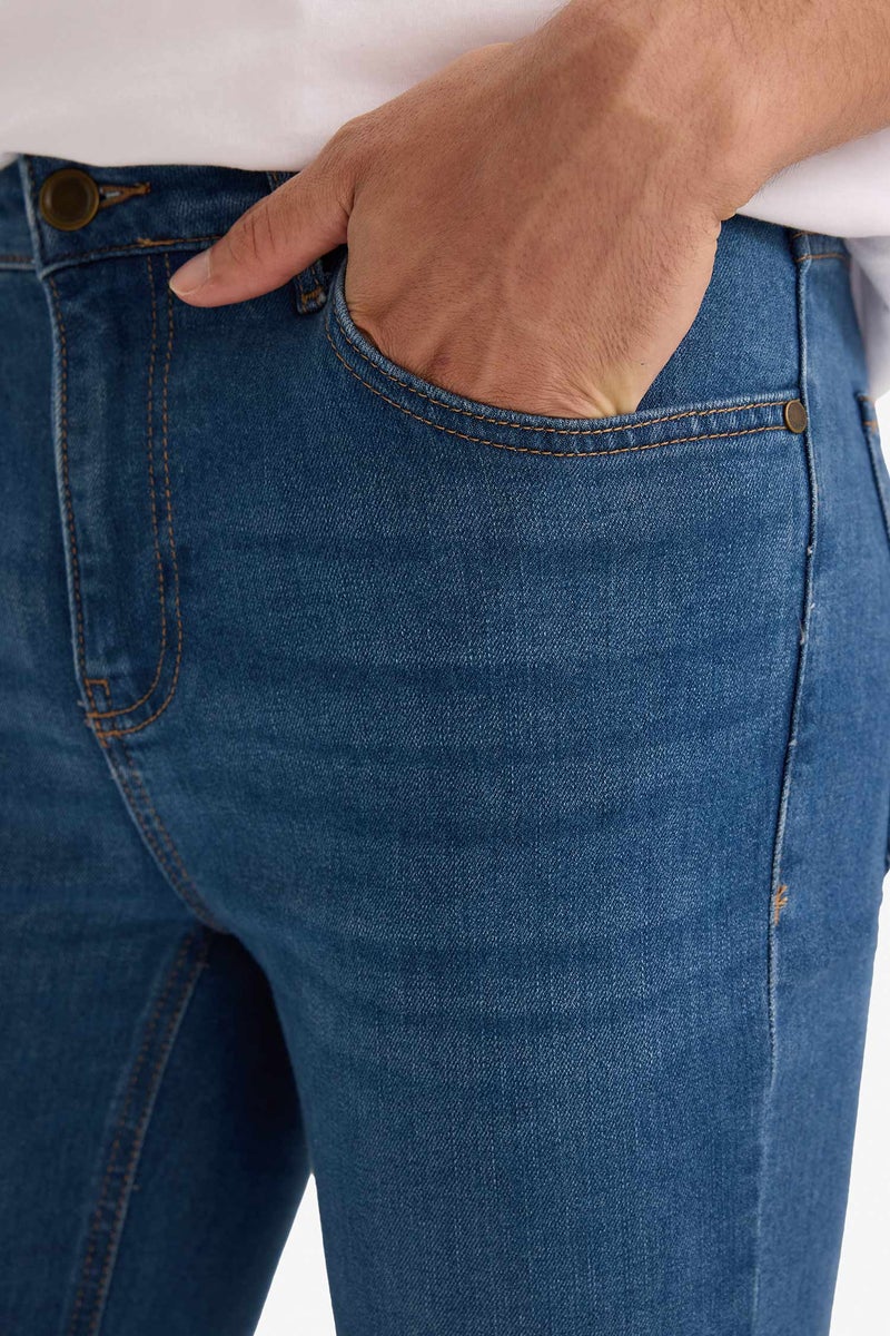 DeFacto Blue Man Sergio -Regular Fit Trousers Casual - Image 5