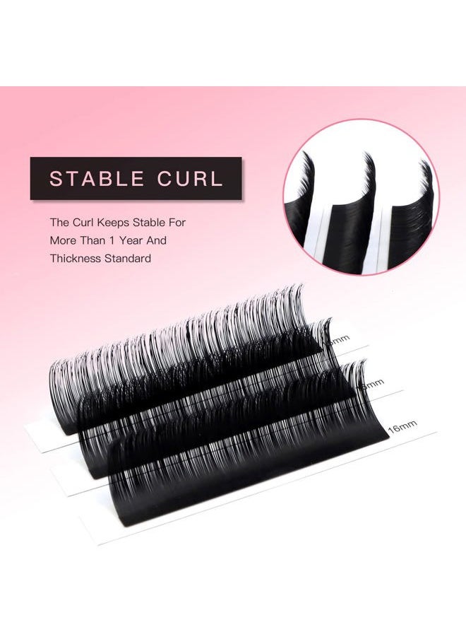 TDance - Premium C Curl 19mm Semi Permanent Individual Eyelash Extensions 0.03mm Thickness False Mink Silk Volume Lashes Extensions Professional Salon Use(C,0.03,19mm) - Image 1