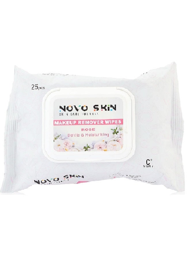 Novo Skin Makeup Rover Wipes Rose - 25PCS - Image 1