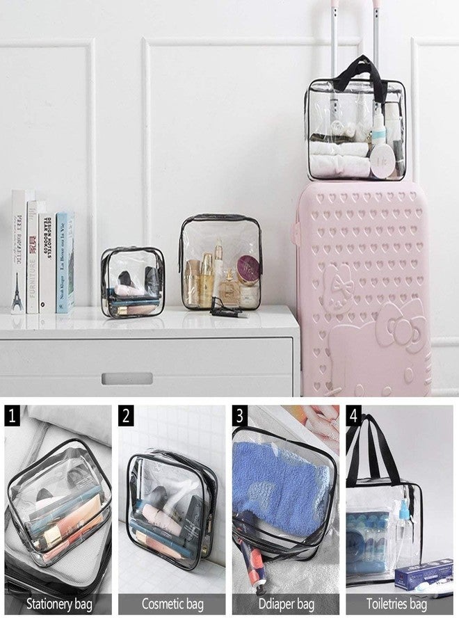NANIAAY Portable PU Leather Cosmetic Organizer Bag for Women-Waterproof Travel Makeup Case with Large Capacity for Toiletries, Skin Care Products & Cosmetics-Multifunctional Compartment Design in Pink - Image 3