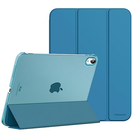 MoKo for iPad (A16) 11th Generation Case 11 Inch 2025,iPad 10th Generation Case 10.9 Inch 2022,Slim Stand Hard PC Translucent Back Shell Smart Cover,Support Touch ID,Auto Wake/Sleep, Peacock Teal Blue - Image 1