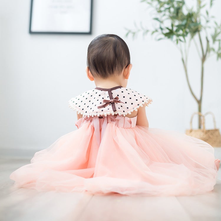 Japanese Marl Tutu Skirt Childrens Puff Princess Summer Pink  - Image 1