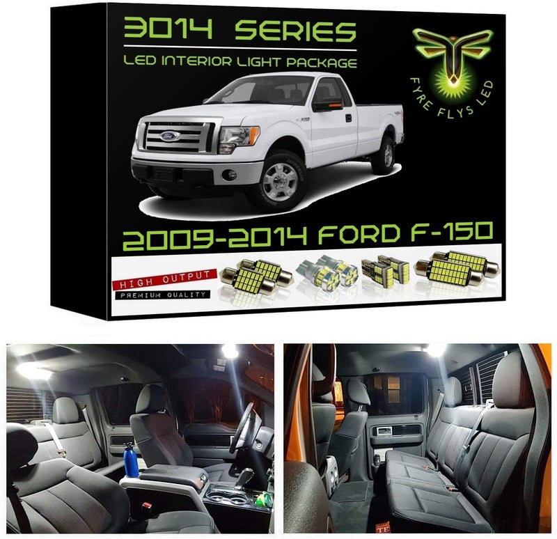 Fyre Flys 3014 Series LED Interior Light Package for 2009-2014 Ford F-150 - 9 Piece 6000K Kit - Image 1