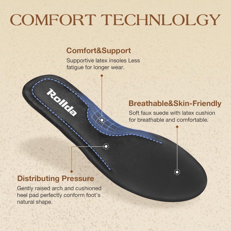 Rollda Women's Wedge Sandals, Platform Sandals High Heels for Women, Fashion Dressy Casual Sandals, Comfortable Open Toe Black Summer Shoes with Back Zipper Design, Adjustable Ankle Strap, Size 8 - Image 5