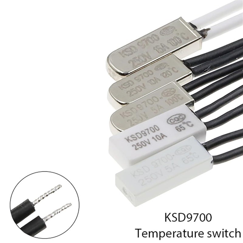KSD9700 Bimetal Disc Thermostat Normally Closed 150C Thermal Protector 5A 250V 25Pcs - Image 4