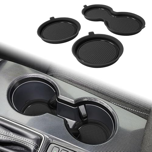 KENTUTO for Honda Civic Accessories 2022 2023 2024 2025 2026 Cup Holder Inserts 11th Gen Sedan Center Console Liner 3D Silicone Antidust Coaster Mat Pad Interior Decoration 3PCS Black Trim - Image 1