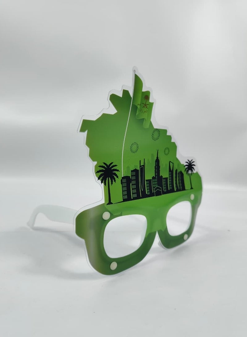 Saudi National Day Visor – KSA Map & Cityscape Celebration Mask - Image 4