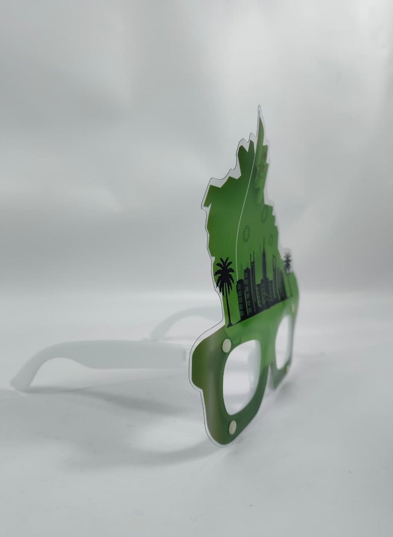 Saudi National Day Visor – KSA Map & Cityscape Celebration Mask - Image 5