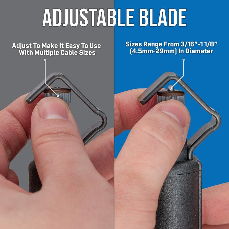 Jonard Tools CST-1900 Round Cable Stripper for Fast and Precise Jacket Removal, 3/16" to 1 1/8" Diameter - Image 5