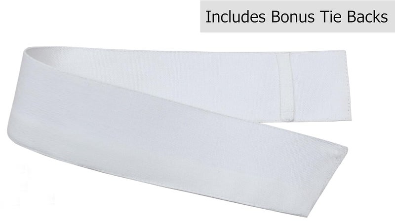 COTTON CRAFT White Curtains - 84 Inch Length - 2 Window Panels Set - Shrink Resistant Thick Duck Fabric Drapes with Tie Backs – Reverse Tab Top Light Filtering Privacy for Bedroom, Living Room – 50x84 - Image 5