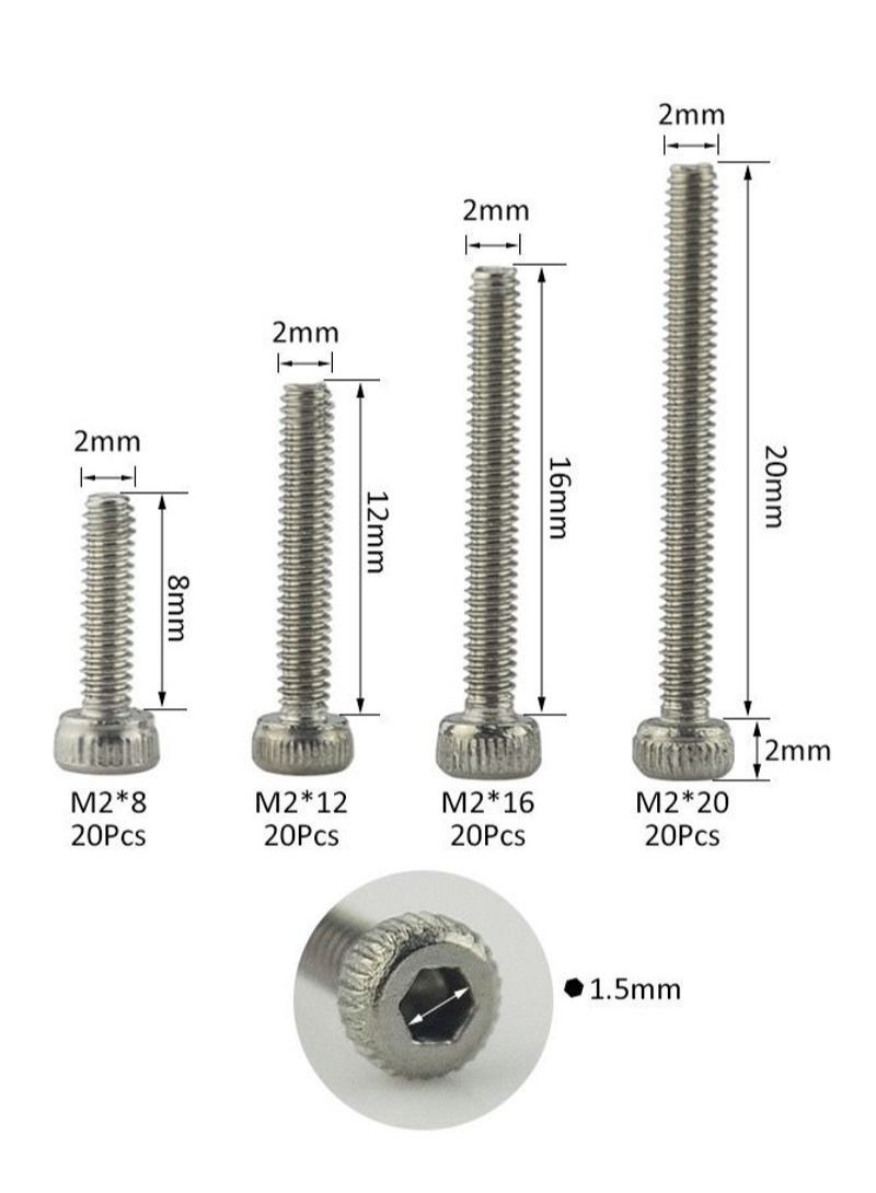 NIBEMINENT 480Pcs Cup Head Socket Head Cap Screw With A Nut Set  - Image 4